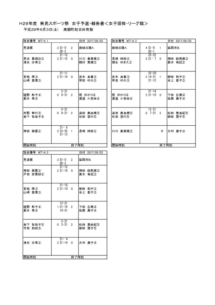 H29県民スポーツ祭結果詳細（女子予選リーグ）-1のサムネイル